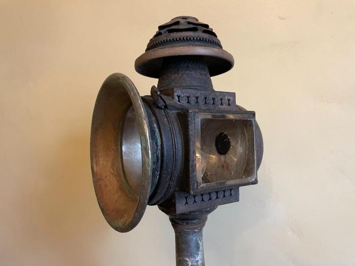 stoere Vloerlamp Staande Lamp oud statief Frans, Antiek en Kunst, Antiek | Lampen, Ophalen of Verzenden