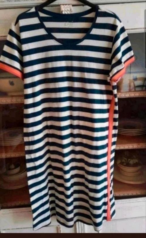 Blauwwit gestreept tricot jurkje van Blue Seven 42-44 XL, Kleding | Dames, Jurken, Zo goed als nieuw, Maat 42/44 (L), Blauw, Boven de knie