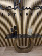 wandtafel marmer goud model Luna van Richmond Interiors, Ophalen, 100 tot 150 cm, Overige materialen, Nieuw