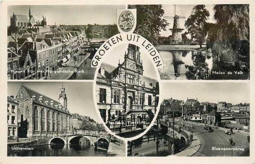 (300-206-003) Leiden Groeten uit, Verzamelen, Ansichtkaarten | Nederland, Zuid-Holland, Verzenden