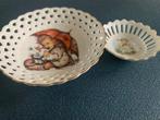 Twee fraaie  bewerkte M.J Hummelbordjes met gouden randje, Ophalen of Verzenden, Nieuw, Hummel
