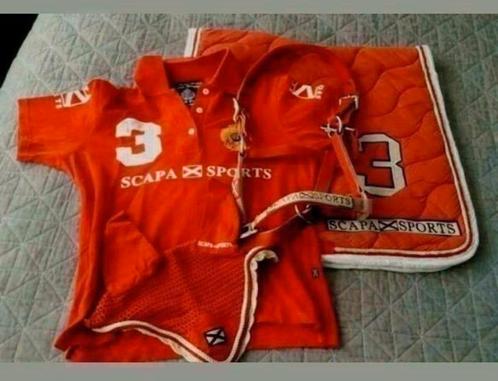 Scapa Sports halster rood set compleet, Dieren en Toebehoren, Paarden en Pony's | Hoofdstellen en Tuigage, Gebruikt, Dressuur