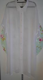 Lange transparante Blouse Jurk 54 56 Off White Wit, Ophalen of Verzenden, Gedragen, Wit, Jurk