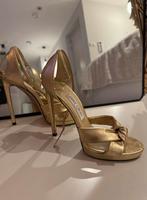 Gouden Jimmy Choo Hakken, Kleding | Dames, Schoenen, Overige kleuren, Ophalen of Verzenden, Zo goed als nieuw, Schoenen met hoge hakken