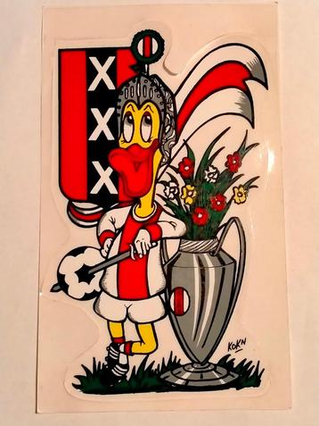 Ajax Amsterdam cup eend vintage sport club voetbal sticker beschikbaar voor biedingen