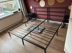 twee persoons bed met 2 nachtkasten, Ophalen, Zwart, Tweepersoons, Zo goed als nieuw