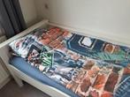 Bed met lattenbodem en matras, Huis en Inrichting, Slaapkamer | Bedden, Ophalen, Gebruikt, Eenpersoons, Wit