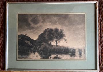 Houtskooltekening beschikbaar voor biedingen