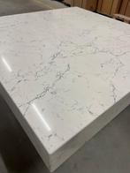 Salontafel composiet white attica  | marmerlook, Ophalen, Nieuw, 75 cm of meer, Rechthoekig