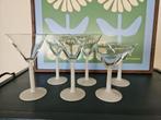 Vintage retro cocktailglazen martini wit art deco space age, Verzamelen, Glas en Borrelglaasjes, Ophalen of Verzenden, Zo goed als nieuw