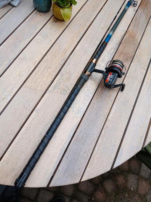 Telescoop werphengel Silstar Pavero Telerod 300 met molen, Watersport en Boten, Hengelsport | Algemeen, Gebruikt, Werphengel, Ophalen of Verzenden