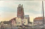 Dordrecht, grote kerk met bomkade, Ophalen of Verzenden, 1920 tot 1940, Gelopen, Zuid-Holland