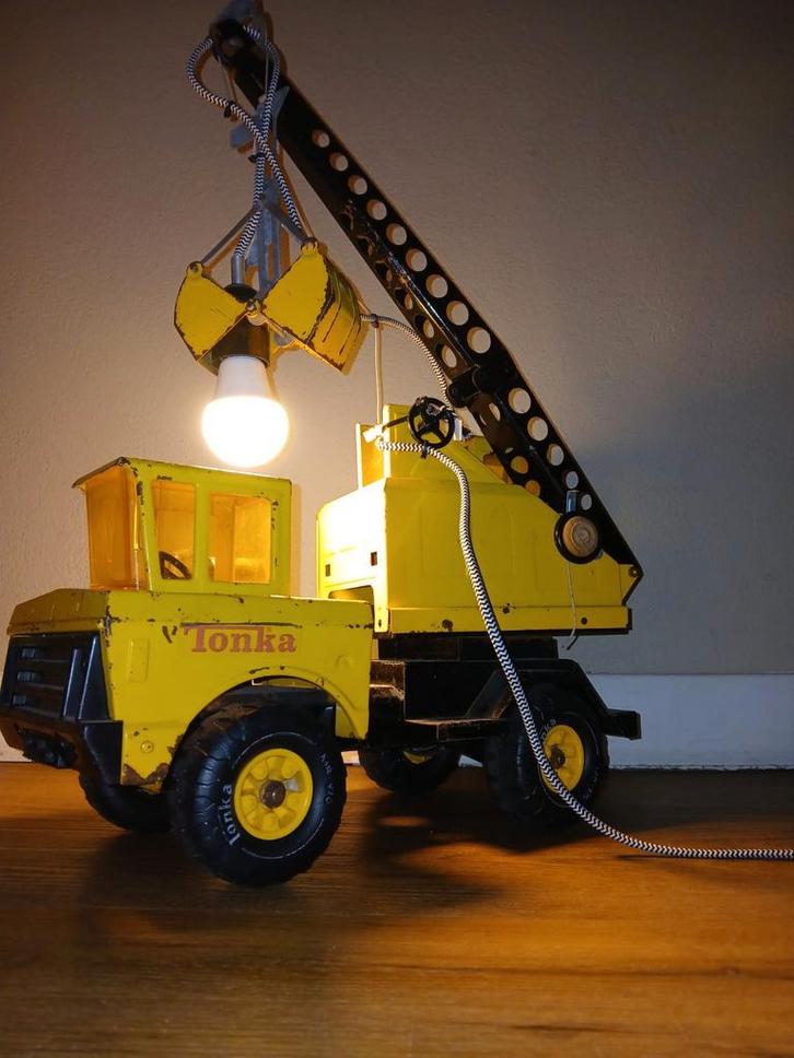 Vintage Tonka Kraanwagen Lamp, Antiek en Kunst, Antiek | Lampen, Ophalen