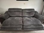 2,5 zitbank antraciet kunst leer/stof, Huis en Inrichting, Banken | Bankstellen, Ophalen, Gebruikt, Stof