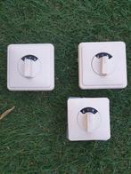 3 x inbouw schakelaar  rolluik  zonwering, Doe-het-zelf en Verbouw, Rolluiken, Ophalen of Verzenden, Zo goed als nieuw, Wit