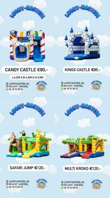 Springkussen te huur feest kinderen jungle dino unicorn beschikbaar voor biedingen