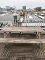 Te koop, grote picknicktafel voor 10 personen - MOET WEG, Tuin en Terras, Picknicktafels, Ophalen, Gebruikt, Rechthoekig, Hout