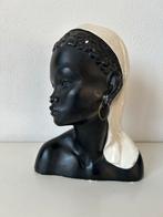 Vintage Beeld van Vrouw met Hoofddoek s. melani, Ophalen of Verzenden