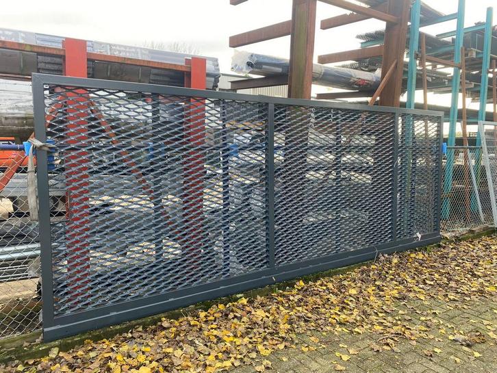 Vrijdragende design schuifpoort, doorgang 3,5 meter, Tuin en Terras, Tuinhekken en Hekwerk, Zo goed als nieuw, Overige typen, IJzer