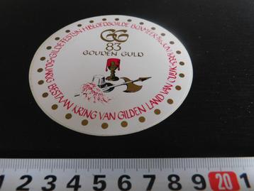 stickers Boxmeer H. Bloedsgilde 1983 Gouden Guld  50 jaar beschikbaar voor biedingen