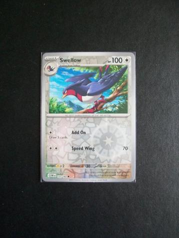9395: Nieuwe Pokemon Kaart holofoil SWELLOW HP 100 (157/182) beschikbaar voor biedingen