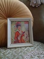 Oud Prentje in Lijst Dame van Stevens ** Mimosa **, Antiek en Kunst, Curiosa en Brocante, Ophalen of Verzenden