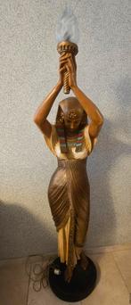 Vintage beeld lamp Cleopatra 185cm hoog, Antiek en Kunst, Ophalen