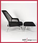 Vitra Slow Chair & Ottoman Zwart Tricot  (voorraad:2), Huis en Inrichting, Fauteuils, Ophalen of Verzenden, Zo goed als nieuw