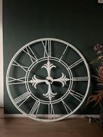 Grote Witte Wandklok - Stijlvol & Decoratief 100cm, Ophalen, Zo goed als nieuw, Analoog, Wandklok