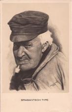 Brabants Dorpsleven 28 Volkstype klederdracht man pet pijp, Verzamelen, Ansichtkaarten | Nederland, Verzenden, 1920 tot 1940, Ongelopen