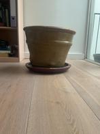 Grote Aardewerk Plantenpot met Schaal   ALLEEN OPHALEN, Tuin en Terras, Bloempotten, Ophalen, Gebruikt, 40 cm of meer, Rond