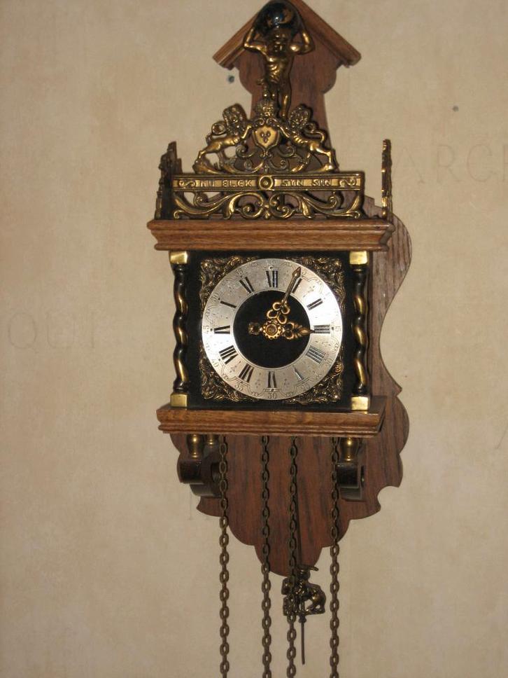 Zaanse stijl antieke klok (Wuba) Prijs verlaagd!, Antiek en Kunst, Antiek | Klokken, Ophalen