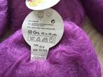 Mohair 6 bollen en wat restanten ook 50 gram, Ophalen of Verzenden, Nieuw, Breien of Haken, Wol of Garen