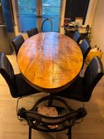 Houten ovalen eettafel – 210 cm – zo goed als nieuw, 200 cm of meer, Ophalen of Verzenden, Zo goed als nieuw, Vijf personen of meer