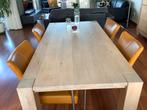 Massief eikenhouten tafel white wash 180x90 cm, Huis en Inrichting, Tafels | Eettafels, Gebruikt, Ophalen