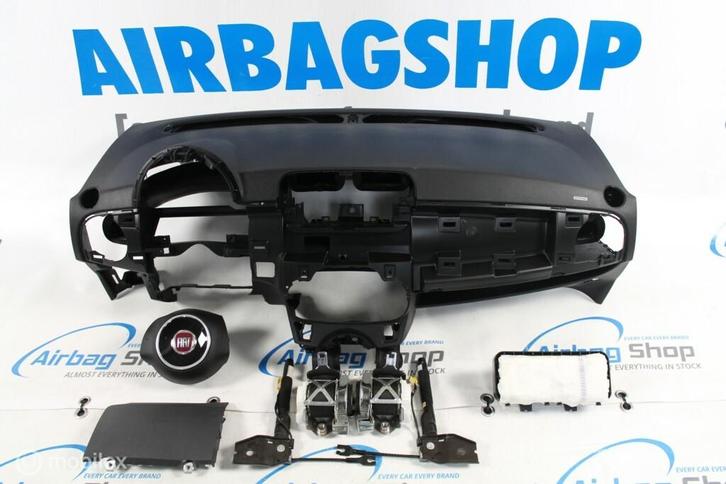Airbag set - Dashboard zwart Fiat 500 (2007-2016), Auto-onderdelen, Dashboard en Schakelaars