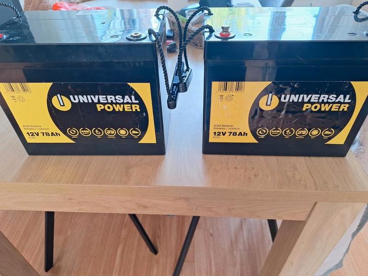 2x 12V 78Ah AGM Accu's - Zo Goed Als Nieuw, Auto-onderdelen, Accu's en Toebehoren, Ophalen of Verzenden