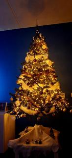 Kerstboom kompleet met ballen slingers lampjes, Diversen, Kerst, Ophalen, Zo goed als nieuw