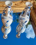 antiek blauw wit porseleinen miniatuur kaststel, Antiek en Kunst, Ophalen of Verzenden