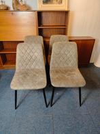4 Gestoffeerde eettafel stoelen Tervo (stijl), Huis en Inrichting, Stoelen, Ophalen, Zo goed als nieuw, Grijs, Vier