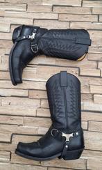 SENDRA Zwarte Lederen Cowboy Boots, maat 38, Verzenden, Zwart, Gedragen, Hoge laarzen