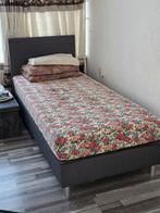 Boxspring - donkergrijs - 90x200 cm, Huis en Inrichting, Slaapkamer | Boxsprings, Ophalen, Gebruikt, Eenpersoons, 90 cm