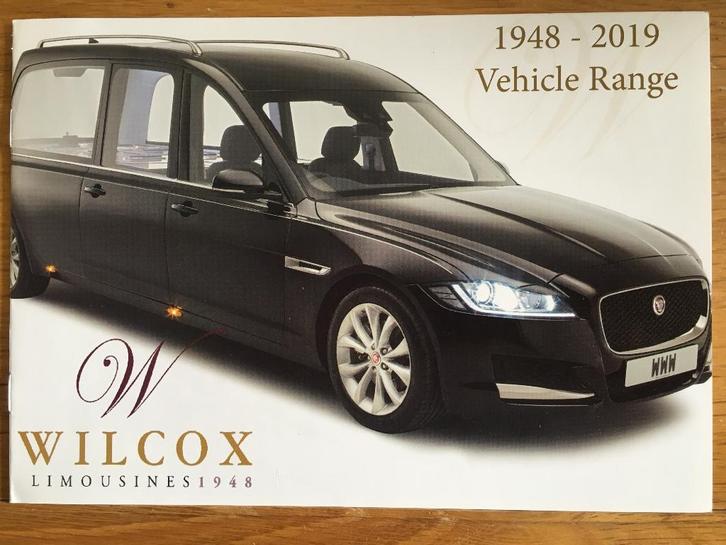 3x Wilcox 1948-2019 + Ford Tourneo Hearsette brochure folder, Boeken, Auto's | Folders en Tijdschriften, Nieuw, Overige merken
