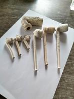 Prachtige lot oude klei pijpjes., Verzenden