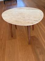 Light & living bijzettafel travertin, 45 tot 60 cm, Minder dan 55 cm, Rond, Nieuw
