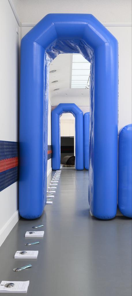 Opblaasbare Blauwe Luchtdichte Bogen - Exposure gebruikt, Hobby en Vrije tijd, Feestartikelen, Zo goed als nieuw, Overige, Ophalen of Verzenden