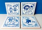 Sterrenbeeld tegeltjes onderzetters/ blauwwit, Ophalen of Verzenden, Gebruikt, Pot of Pan