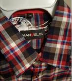 Nieuw MARVELIS rood blauw ruit Overhemd 100% Katoen M, Kleding | Heren, Overhemden, Ophalen of Verzenden, Nieuw, Rood, Marvelis