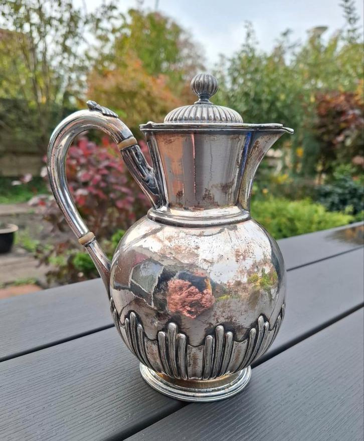 Antieke Engelse zilver plated kan James Dixon&Son's Sheffiel, Antiek en Kunst, Antiek | Woonaccessoires, Verzenden