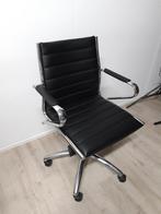 Directie bureaustoel Classic Zwart leder, Showroommodel, Huis en Inrichting, Bureaustoelen, Ophalen, Zo goed als nieuw, Zwart